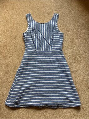 Vineyard Vines Blue and White Striped Tank Mini Dress